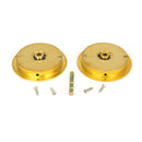 From The Anvil - 75mm Plain Round Pull - Privacy Set - Polished Brass - 47172 - Choice Handles