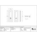 From The Anvil - 175mm Plain Rectangular Pull - Privacy Set - Polished Chrome - 47181 - Choice Handles