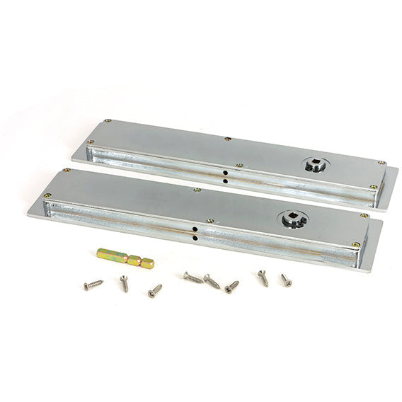 From The Anvil - 250mm Plain Rectangular Pull - Privacy Set - Polished Chrome - 47182 - Choice Handles