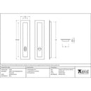 From The Anvil - 250mm Plain Rectangular Pull - Privacy Set - Polished Chrome - 47182 - Choice Handles