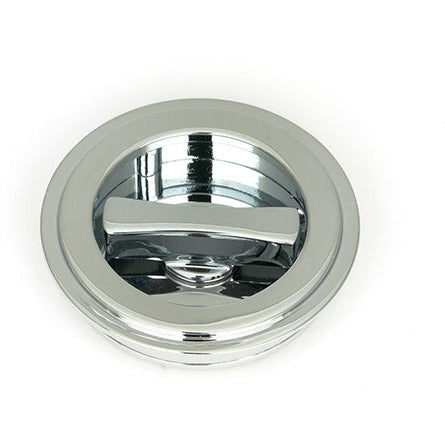 From The Anvil - 60mm Art Deco Round Pull - Privacy Set - Polished Chrome - 47187 - Choice Handles