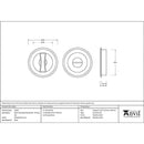 From The Anvil - 60mm Art Deco Round Pull - Privacy Set - Polished Chrome - 47187 - Choice Handles