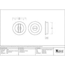 From The Anvil - 60mm Plain Round Pull - Privacy Set - Polished Chrome - 47189 - Choice Handles