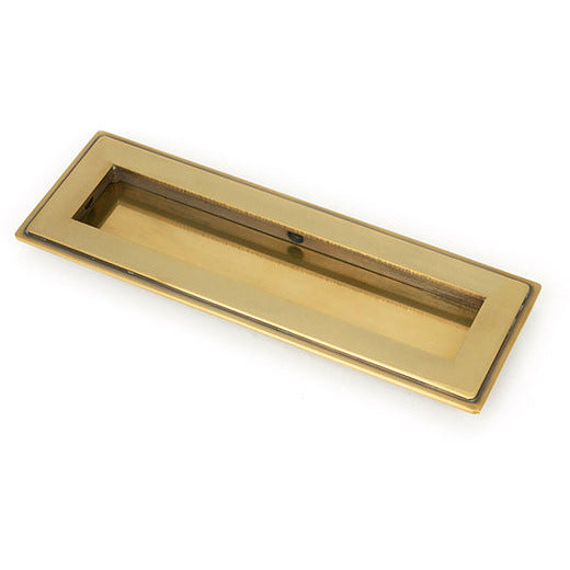From The Anvil - 175mm Art Deco Rectangular Pull - Aged Brass - 48300 - Choice Handles