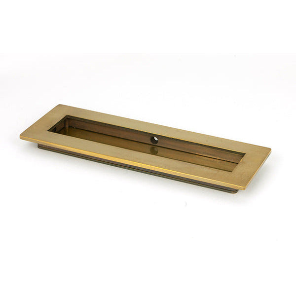 From The Anvil - 175mm Plain Rectangular Pull - Aged Brass - 48306 - Choice Handles