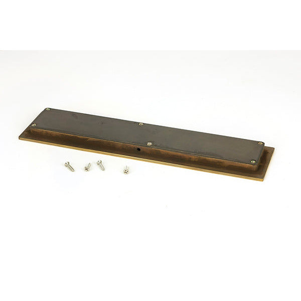 From The Anvil - 250mm Plain Rectangular Pull - Aged Brass - 48307 - Choice Handles