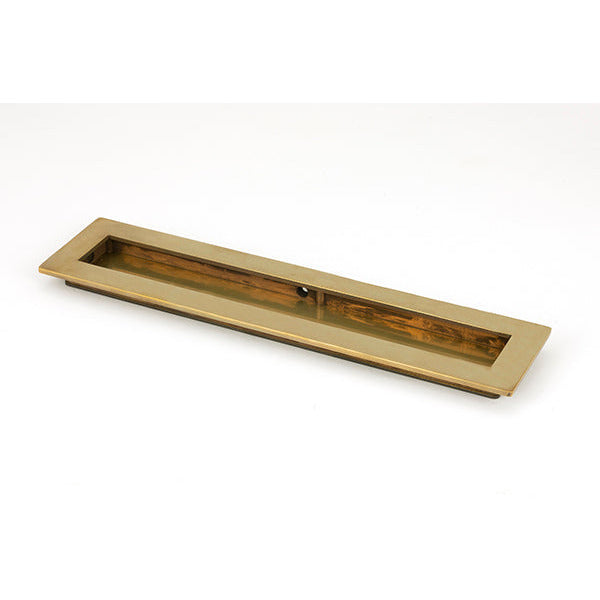 From The Anvil - 250mm Plain Rectangular Pull - Aged Brass - 48307 - Choice Handles