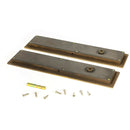 From The Anvil - 250mm Plain Rectangular Pull - Privacy Set - Aged Brass - 48315 - Choice Handles