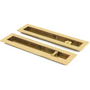 From The Anvil - 250mm Plain Rectangular Pull - Privacy Set - Aged Brass - 48315 - Choice Handles