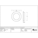 From The Anvil - 75mm Plain Round Pull - Aged Brass - 48323 - Choice Handles