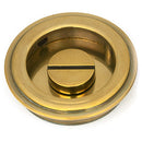 From The Anvil - 60mm Art Deco Round Pull - Privacy Set - Aged Brass - 48324 - Choice Handles