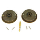 From The Anvil - 60mm Art Deco Round Pull - Privacy Set - Aged Brass - 48324 - Choice Handles