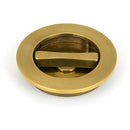 From The Anvil - 75mm Art Deco Round Pull - Privacy Set - Aged Brass - 48325 - Choice Handles