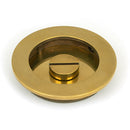 From The Anvil - 75mm Art Deco Round Pull - Privacy Set - Aged Brass - 48325 - Choice Handles