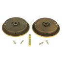 From The Anvil - 75mm Art Deco Round Pull - Privacy Set - Aged Brass - 48325 - Choice Handles