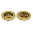 From The Anvil - 75mm Art Deco Round Pull - Privacy Set - Aged Brass - 48325 - Choice Handles