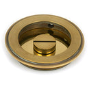 From The Anvil - 75mm Plain Round Pull - Privacy Set - Aged Brass - 48331 - Choice Handles