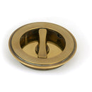 From The Anvil - 75mm Plain Round Pull - Privacy Set - Aged Brass - 48331 - Choice Handles