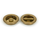 From The Anvil - 75mm Plain Round Pull - Privacy Set - Aged Brass - 48331 - Choice Handles