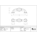 From The Anvil - 5" Hammered D Handle - Beeswax - 48346 - Choice Handles