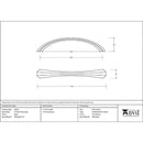 From The Anvil - 5" Shell Pull Handle - Black - 48349 - Choice Handles