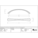 From The Anvil - 7" Shell Pull Handle - Beeswax - 48350 - Choice Handles