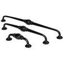 From The Anvil - 13 1/2" Hammered D Handle - Black - 48359 - Choice Handles