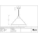 From The Anvil - Hockley Pendant - Aged Brass - 49499 - Choice Handles