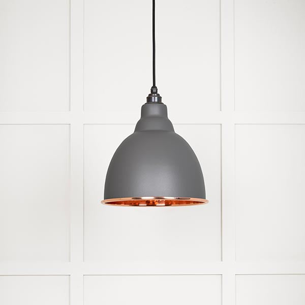 From The Anvil - Brindley Pendant in Bluff - Hammered Copper - 49500BL - Choice Handles