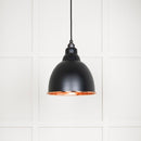 From The Anvil - Brindley Pendant in Elan Black - Hammered Copper - 49500EB - Choice Handles
