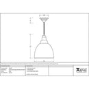 From The Anvil - Brindley Pendant in Flock - Hammered Copper - 49500F - Choice Handles