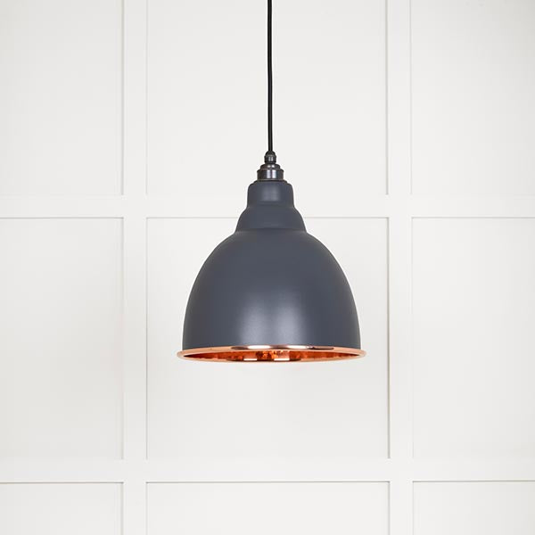 From The Anvil - Brindley Pendant in Slate - Hammered Copper - 49500SL - Choice Handles