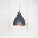 From The Anvil - Brindley Pendant in Slate - Hammered Copper - 49500SL - Choice Handles