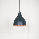 From The Anvil - Brindley Pendant in Soot - Hammered Copper - 49500SO - Choice Handles