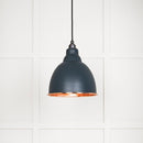 From The Anvil - Brindley Pendant in Soot - Hammered Copper - 49500SO - Choice Handles