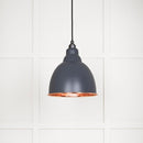 From The Anvil - Brindley Pendant in Slate - Smooth Copper - 49500SSL - Choice Handles