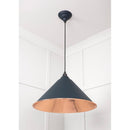 From The Anvil - Hockley Pendant in Soot - Hammered Copper - 49503SO - Choice Handles