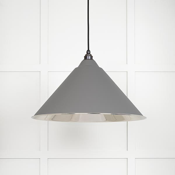From The Anvil - Hockley Pendant in Bluff - Smooth Nickel - 49506BL - Choice Handles
