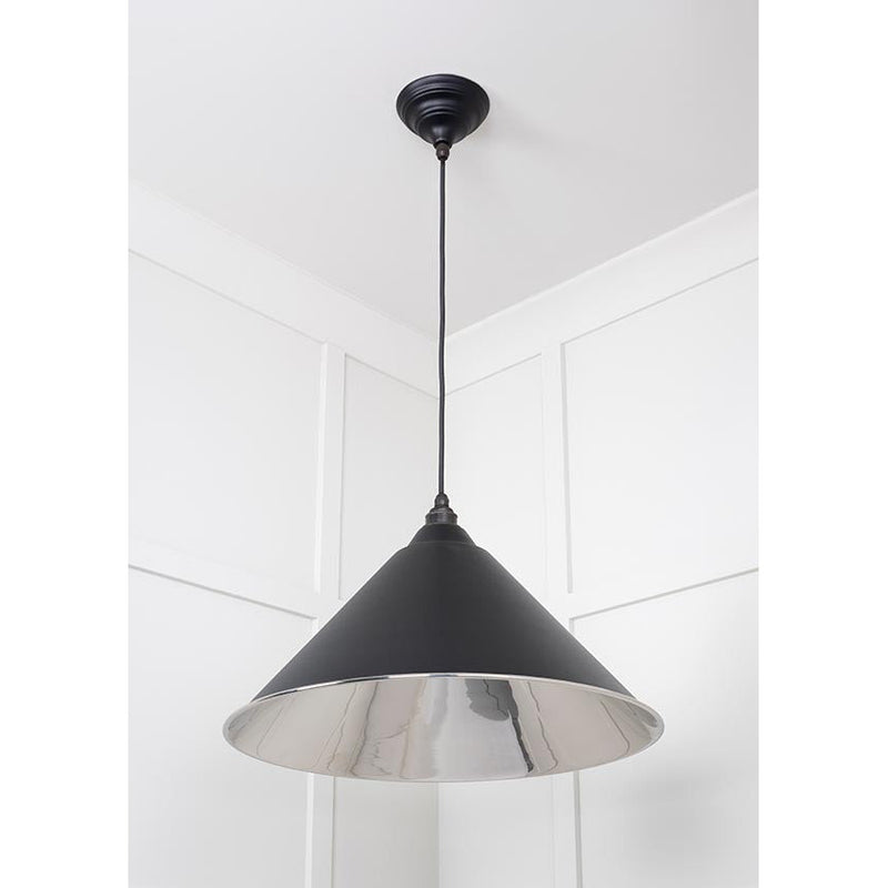 From The Anvil - Hockley Pendant in Elan Black - Smooth Nickel - 49506EB - Choice Handles
