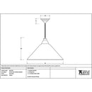 From The Anvil - Hockley Pendant in Elan Black - Accent - 49510EB - Choice Handles