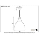 From The Anvil - Brindley Pendant - Hammered Nickel - 49511 - Choice Handles