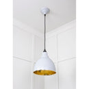 From The Anvil - Brindley Pendant in Birch - Hammered Brass - 49517BI - Choice Handles