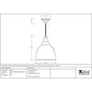 From The Anvil - Brindley Pendant in Bluff - Hammered Brass - 49517BL - Choice Handles