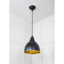 From The Anvil - Brindley Pendant in Elan Black - Hammered Brass - 49517EB - Choice Handles