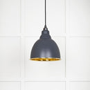 From The Anvil - Brindley Pendant in Slate - Hammered Brass - 49517SL - Choice Handles