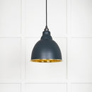 From The Anvil - Brindley Pendant in Soot - Hammered Brass - 49517SO - Choice Handles