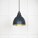 From The Anvil - Brindley Pendant in Soot - Hammered Brass - 49517SO - Choice Handles