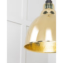 From The Anvil - Brindley Pendant - Hammered Brass - 49517 - Choice Handles