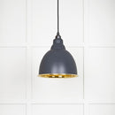 From The Anvil - Brindley Pendant in Slate - Smooth Brass - 49518SL - Choice Handles