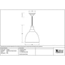 From The Anvil - Brindley Pendant in Soot - Smooth Brass - 49518SO - Choice Handles